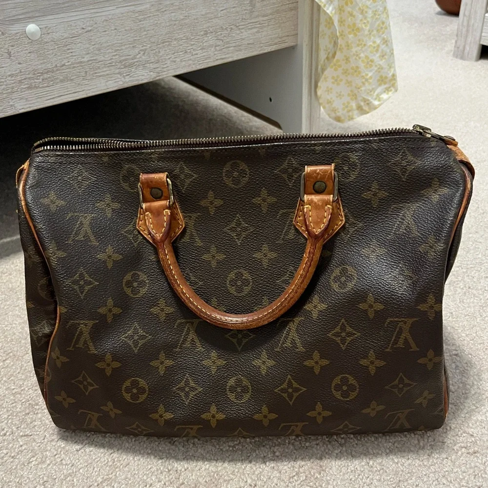 SOLD AUTHENTIC Louis Vuitton Brown Monogram Speedy 30 - Picture 1 of 15